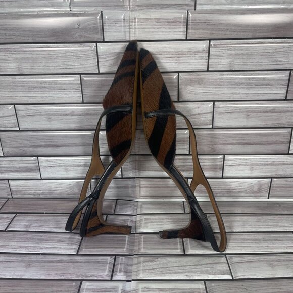 APT ATELIER Women's Riano Animal-Print Asymmetrical Slingback Pumps Size 10-NEW - Picture 7 of 9